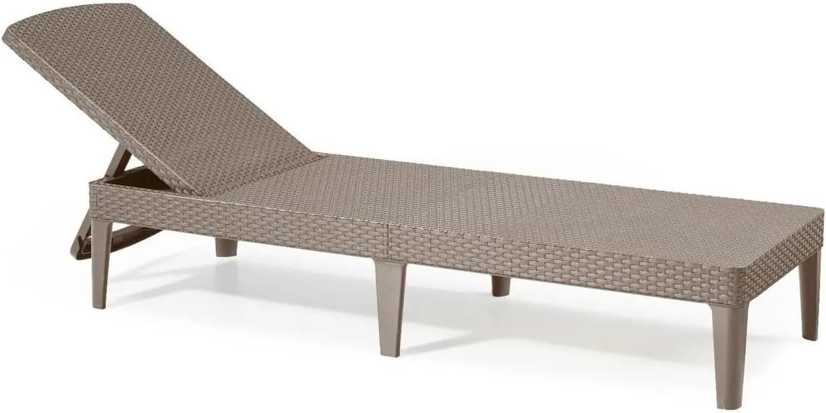 Outdoor Sun Lounger with Cushion Included, Graphite 187.5 × 58 × 29 cm