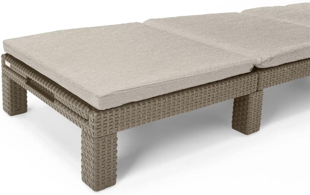 Outdoor Sun Lounger with Cushion Included, Graphite 187.5 × 58 × 29 cm